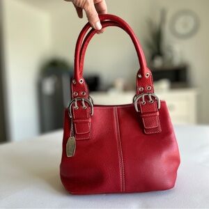 TIGNANELLO red leather shoulder bag